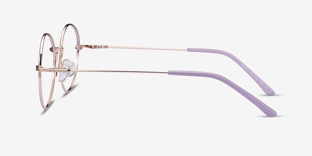 Arbus Purple & Gold MetalEyeglass Frames from EyeBuyDirect, Side View