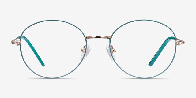 Arbus Green & Gold MetalEyeglass Frames from EyeBuyDirect, Front View