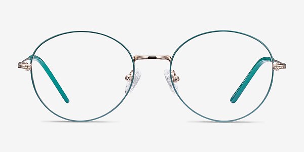 Arbus Green & Gold Metal Eyeglass Frames