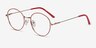 Arbus Red & Gold MétalMontures de lunettes de vue d'EyeBuyDirect, Vue d'Angle