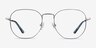Ethan Navy & Silver MetalEyeglass Frames from EyeBuyDirect, Front View
