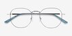 Ethan Navy & Silver MetalEyeglass Frames from EyeBuyDirect, Closed View