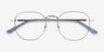 Ethan Navy & Silver MetalEyeglass Frames from EyeBuyDirect, Closed View