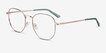 Ethan Avocado & Gold MetalEyeglass Frames from EyeBuyDirect, Angle View