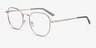 Ethan Avocado & Gold MetalEyeglass Frames from EyeBuyDirect, Angle View