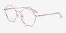 Altar Pink & Gold MetalEyeglass Frames from EyeBuyDirect, Angle View