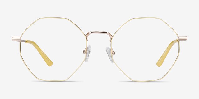 Altar Yellow & Gold MetalEyeglass Frames from EyeBuyDirect, Front View