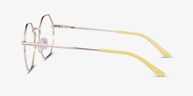 Altar Yellow & Gold MetalEyeglass Frames from EyeBuyDirect, Side View