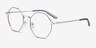Altar Navy & Gold MetalEyeglass Frames from EyeBuyDirect, Angle View