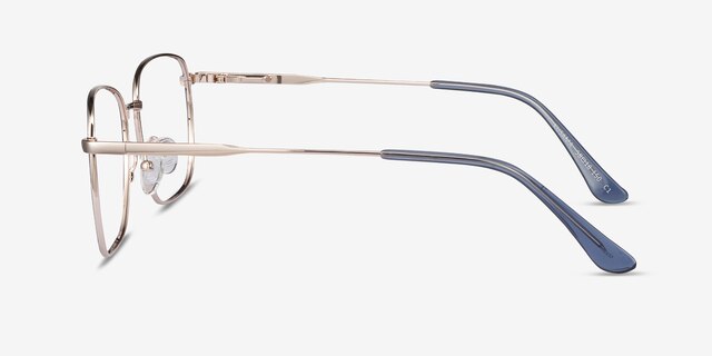 Kusama Navy & Gold MetalEyeglass Frames from EyeBuyDirect, Side View