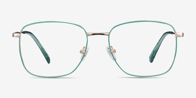 Kusama Green & Gold MétalMontures de lunettes de vue d'EyeBuyDirect, Vue de Face
