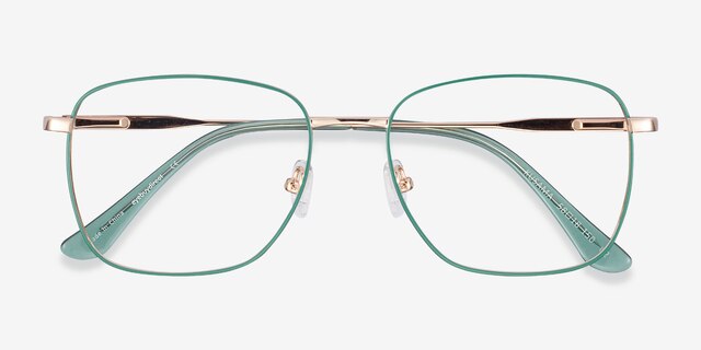 Kusama Green & Gold MétalMontures de lunettes de vue d'EyeBuyDirect, Vue Rapprochée