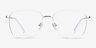 Kusama White & Silver MetalEyeglass Frames from EyeBuyDirect, Front View