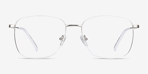 Kusama White & Silver Metal Eyeglass Frames