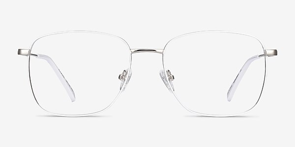 Kusama White & Silver Metal Eyeglass Frames