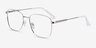 Kusama White & Silver MetalEyeglass Frames from EyeBuyDirect, Angle View