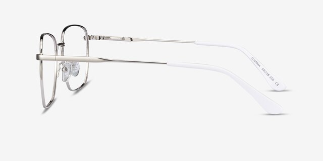 Kusama White & Silver MetalEyeglass Frames from EyeBuyDirect, Side View