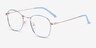 Keith Blue & Gold MetalEyeglass Frames from EyeBuyDirect, Angle View