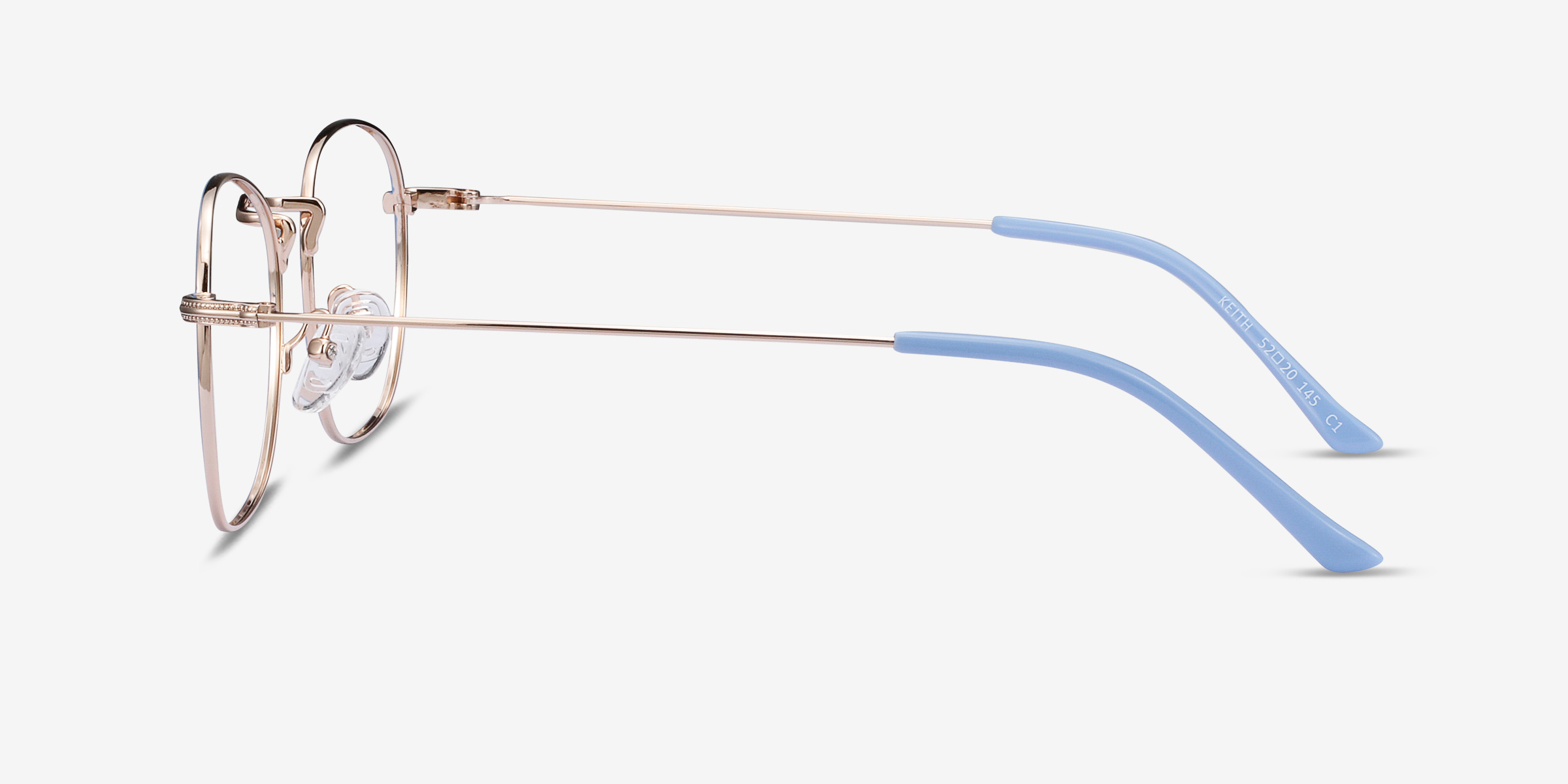 Keith Square Blue & Gold Full Rim Eyeglasses | Eyebuydirect