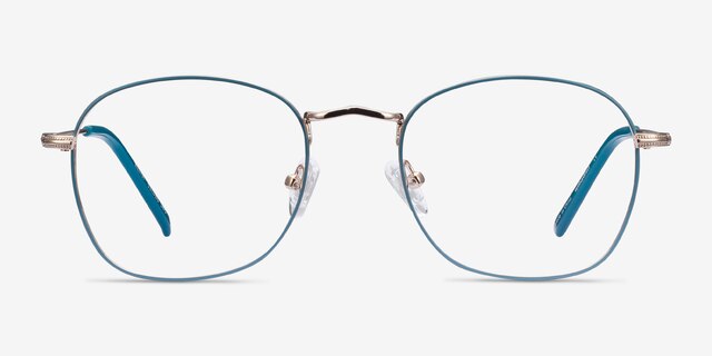 Keith Green & Gold MetalEyeglass Frames from EyeBuyDirect, Front View