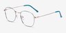 Keith Green & Gold MetalEyeglass Frames from EyeBuyDirect, Angle View