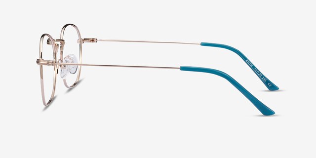 Keith Green & Gold MetalEyeglass Frames from EyeBuyDirect, Side View