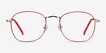 Keith Red & Gold MetalEyeglass Frames from EyeBuyDirect, Front View