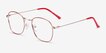Keith Red & Gold MetalEyeglass Frames from EyeBuyDirect, Angle View