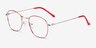 Keith Red & Gold MétalMontures de lunettes de vue d'EyeBuyDirect, Vue d'Angle