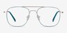 Perry Teal & Gold MetalEyeglass Frames from EyeBuyDirect, Front View