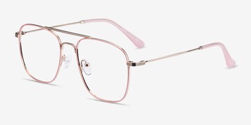  Ogniwo Rose Gold Glitter Print Zipper Eyeglasses Case
