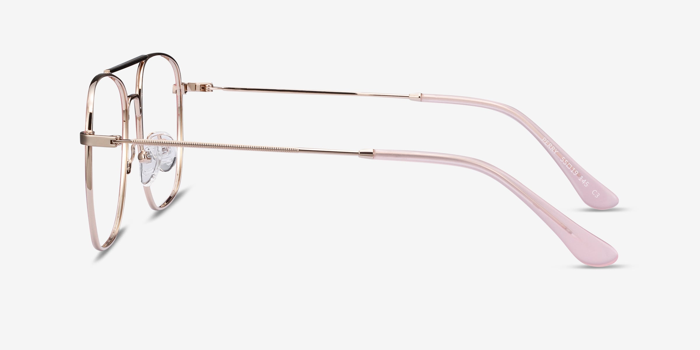 Perry Aviator Pink & Rose Gold Glasses for Women | Eyebuydirect display picture 2