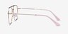 Perry Pink & Rose Gold MetalEyeglass Frames from EyeBuyDirect, Side View