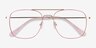 Perry Pink & Rose Gold MetalEyeglass Frames from EyeBuyDirect, Closed View