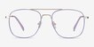 Perry Purple & Gold MetalEyeglass Frames from EyeBuyDirect, Front View