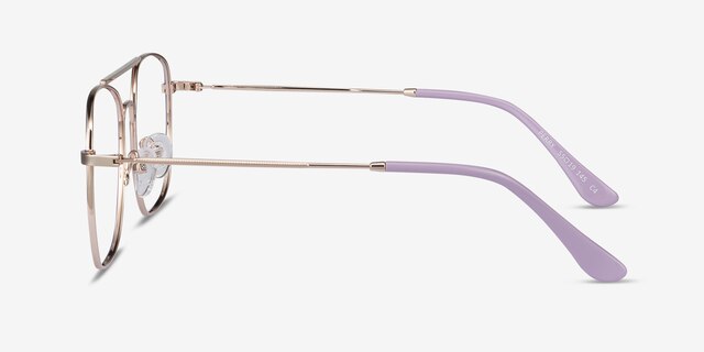 Perry Purple & Gold MetalEyeglass Frames from EyeBuyDirect, Side View