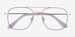 Perry Purple & Gold MetalEyeglass Frames from EyeBuyDirect, Closed View