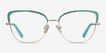 Marina Aqua Gold MetalEyeglass Frames from EyeBuyDirect, Front View