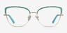 Marina Aqua Gold MetalEyeglass Frames from EyeBuyDirect, Front View