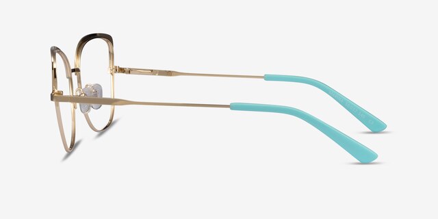 Marina Aqua Gold MetalEyeglass Frames from EyeBuyDirect, Side View