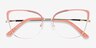 Marina Coral & Gold MétalMontures de lunettes de vue d'EyeBuyDirect, Vue Rapprochée