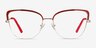 Marina Red & Gold MétalMontures de lunettes de vue d'EyeBuyDirect, Vue de Face