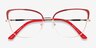 Marina Red & Gold MétalMontures de lunettes de vue d'EyeBuyDirect, Vue Rapprochée
