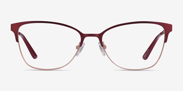 Marlena Burgundy  Rose Gold Métal Montures de lunettes de vue