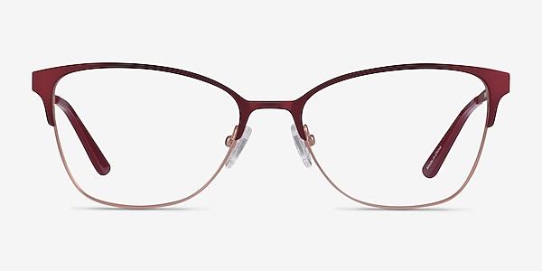 Marlena Burgundy  Rose Gold Metal Eyeglass Frames