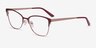 Marlena Burgundy  Rose Gold MetalEyeglass Frames from EyeBuyDirect, Angle View
