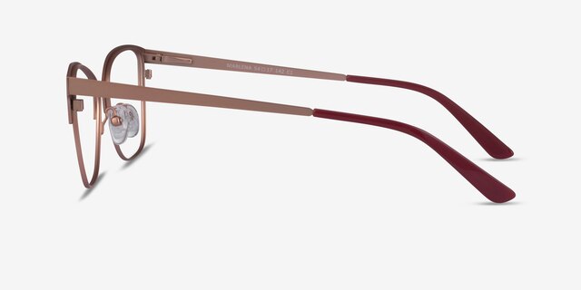 Marlena Burgundy  Rose Gold MetalEyeglass Frames from EyeBuyDirect, Side View