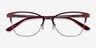 Marlena Burgundy  Rose Gold MetalEyeglass Frames from EyeBuyDirect, Closed View