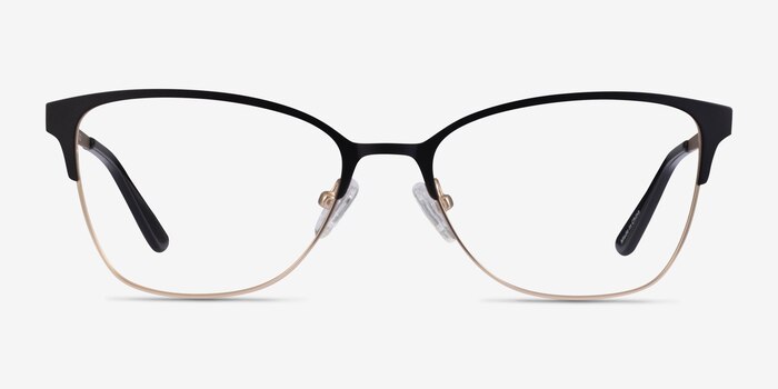Marlena Black Gold Métal Montures de lunettes de vue d'EyeBuyDirect