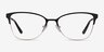 Marlena Black Gold MetalEyeglass Frames from EyeBuyDirect, Front View